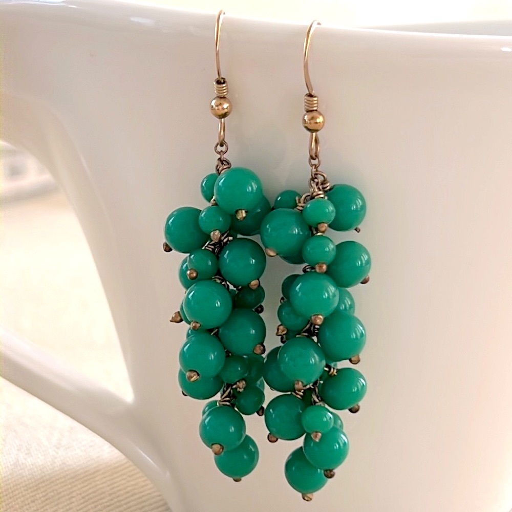 Jade Cluster Earrings